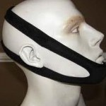 Snore Eliminator Chin Strap on the head