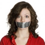 girl tape mouth